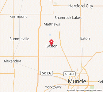 Map of Gaston, Indiana