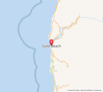 Map of Gold Beach, Oregon