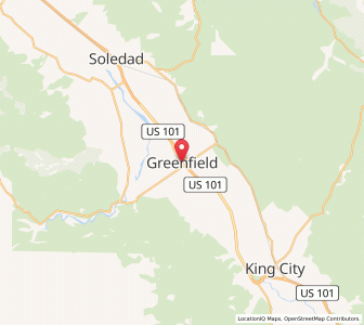 Map of Greenfield, California