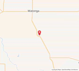 Map of Greenfield, Oklahoma