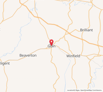 Map of Guin, Alabama