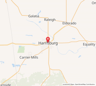 Map of Harrisburg (Illinois), Illinois