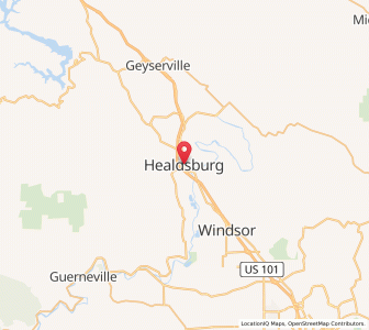 Map of Healdsburg, California