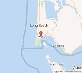 Map of Ilwaco, Washington
