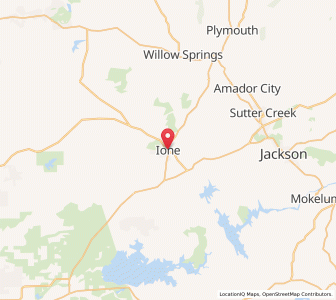 Map of Ione, California