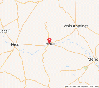 Map of Iredell, Texas