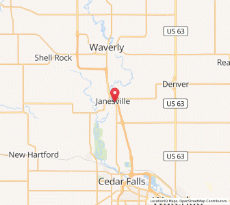Map of Janesville, Iowa