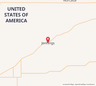 Map of Jennings, Kansas