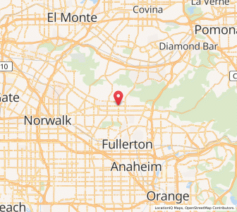 Map of La Habra, California