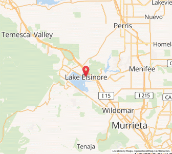 Map of Lake Elsinore, California