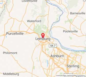 Map of Leesburg (Virginia), Virginia