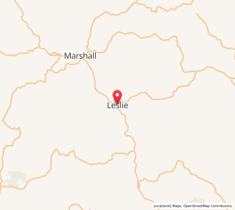 Map of Leslie, Arkansas