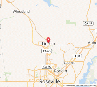 Map of Lincoln, California