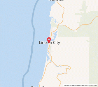 Map of Lincoln City, Oregon
