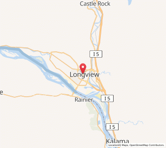 Map of Longview, Washington