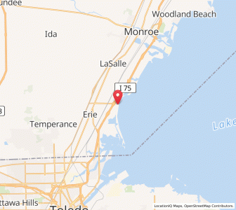 Map of Luna Pier, Michigan