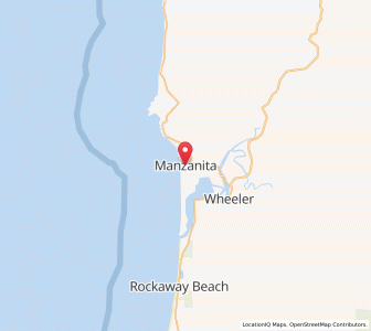 Map of Manzanita, Oregon