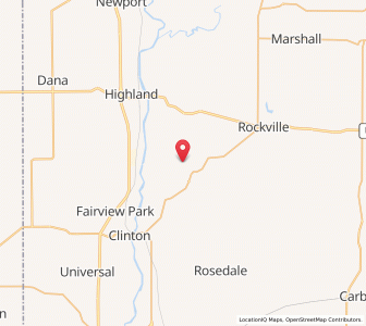 Map of Mecca, Indiana