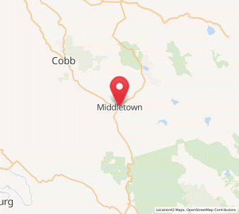 Map of Middletown, California