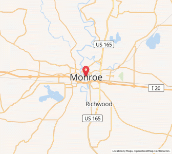 Map of Monroe (Louisiana), Louisiana