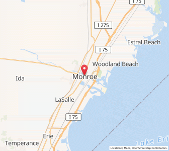 Map of Monroe (Michigan), Michigan