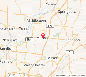 Map of Monroe (Ohio), Ohio