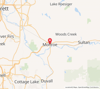 Map of Monroe (Washington), Washington