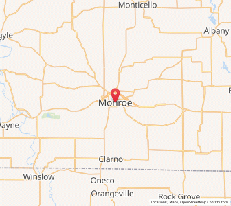 Map of Monroe (Wisconsin), Wisconsin