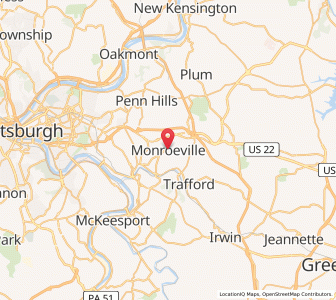 Map of Monroeville (Pennsylvania), Pennsylvania