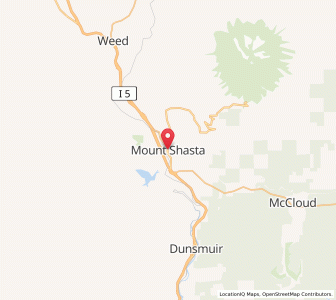 Map of Mount Shasta, California