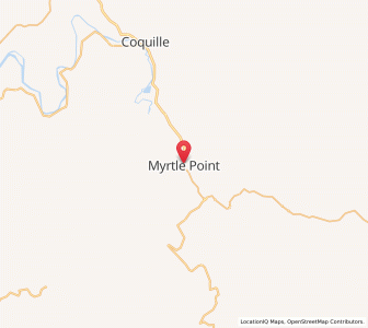 Map of Myrtle Point, Oregon