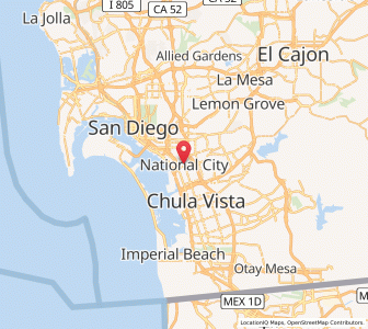 Map of National City, California