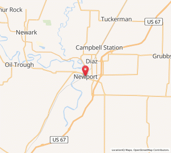 Map of Newport (Arkansas), Arkansas