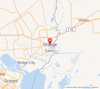 Map of Orange (Texas), Texas
