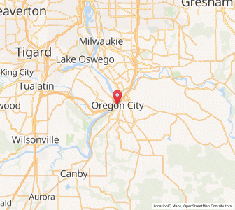 Map of Oregon City, Oregon