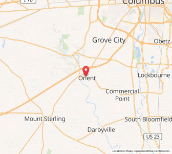 Map of Orient, Ohio