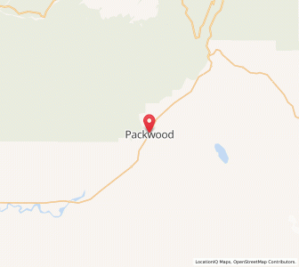Map of Packwood, Washington
