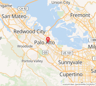 Map of Palo Alto, California