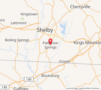 Map of Patterson Springs, North Carolina