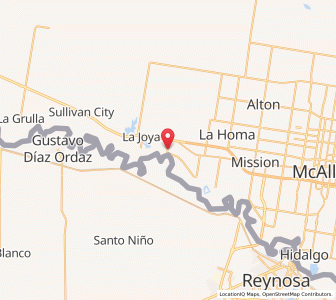 Map of Penitas, Texas