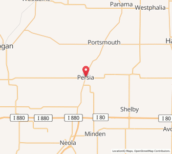 Map of Persia, Iowa