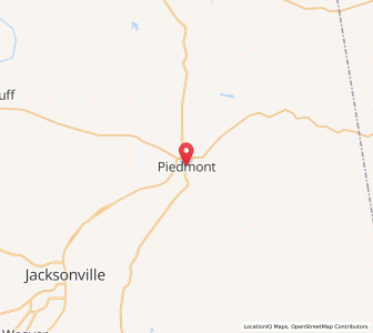 Map of Piedmont, Alabama