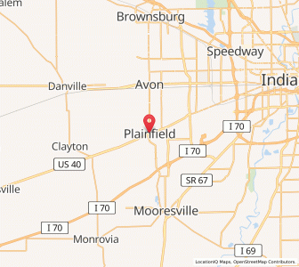 Map of Plainfield (Indiana), Indiana