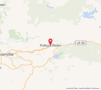 Map of Pollock Pines, California