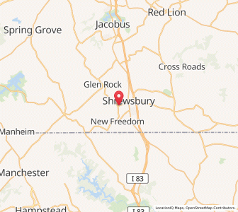 Map of Railroad, Pennsylvania
