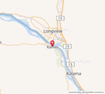 Map of Rainier, Oregon