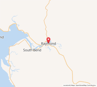 Map of Raymond, Washington