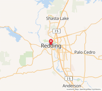 Map of Redding, California