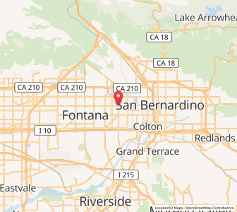 Map of Rialto, California