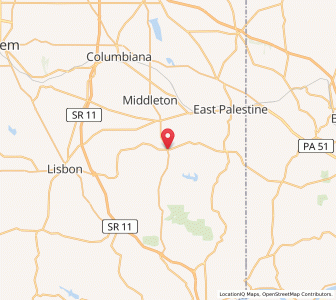 Map of Rogers, Ohio